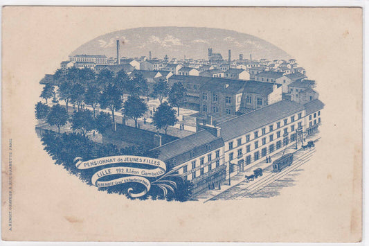CARTE POSTALE ANCIENNE CPA LILLE PENSIONNAT DE JEUNES FILLES