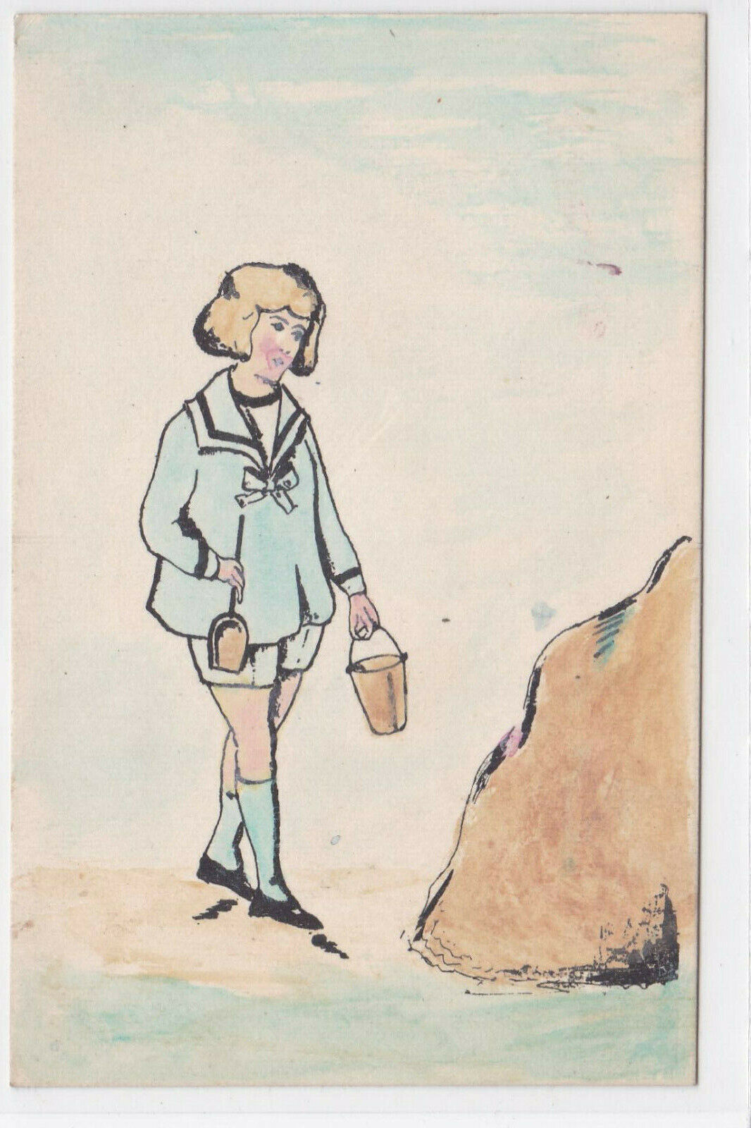 CARTE POSTALE ANCIENNE CPA FANTAISIE HANDPAINTED