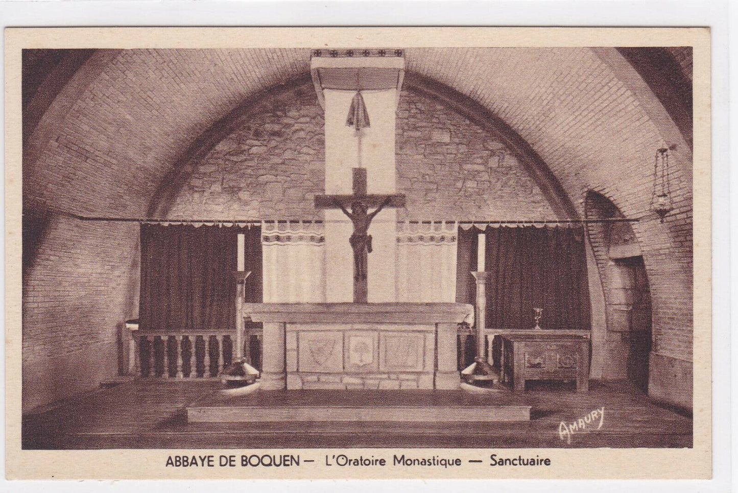 CARTE POSTALE ANCIENNE CPA ABBAYE DE BOQUEN L'ORATOIRE MONASTIQUE SANCTUAIRE