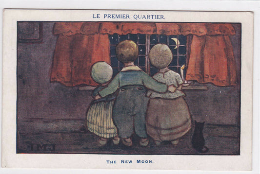 CARTE POSTALE ANCIENNE COULEUR CPA THE NEW MOON POST CARD UK FAULKNER IMJ