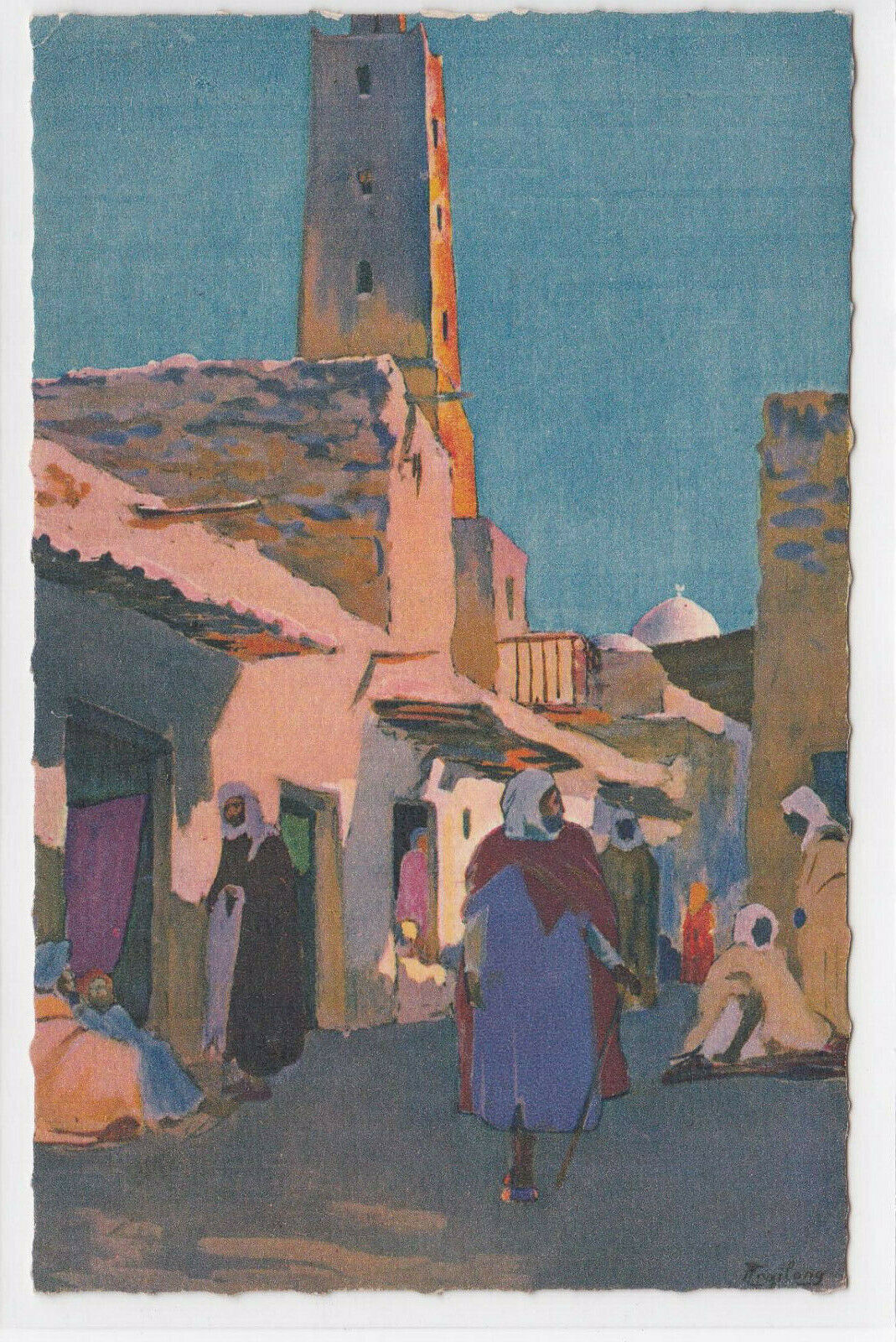 CARTE POSTALE ANCIENNE CPA FRAILONG ART UNE RUE A TOLGA SUD CONSTANTINE ALGERIE