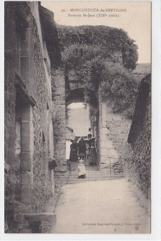OLD POSTCARD CPA MONCONTOUR-DE-BRETAGNE POTERNE ST-JEAN 