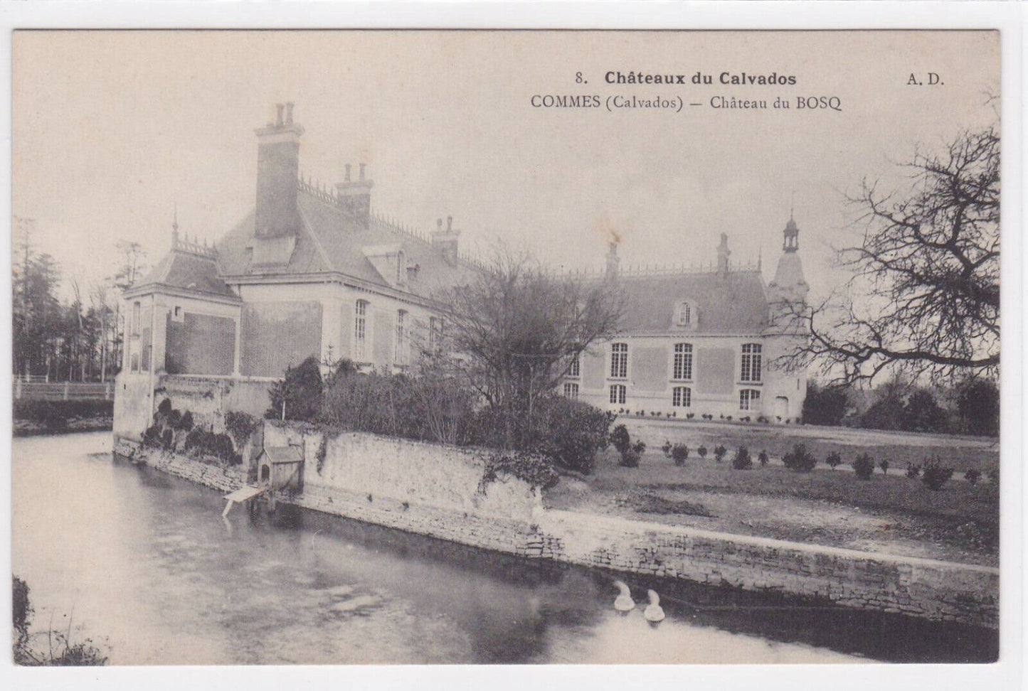 CARTE POSTALE ANCIENNE CPA CHATEAUX DU CALVADOS COMMES CHATEAU DU BOSQ