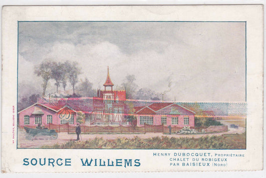 OLD POSTCARD CPA SOURCE WILLEMS CHALET DU ROBIGEUX BY BAISIEUX NORD 