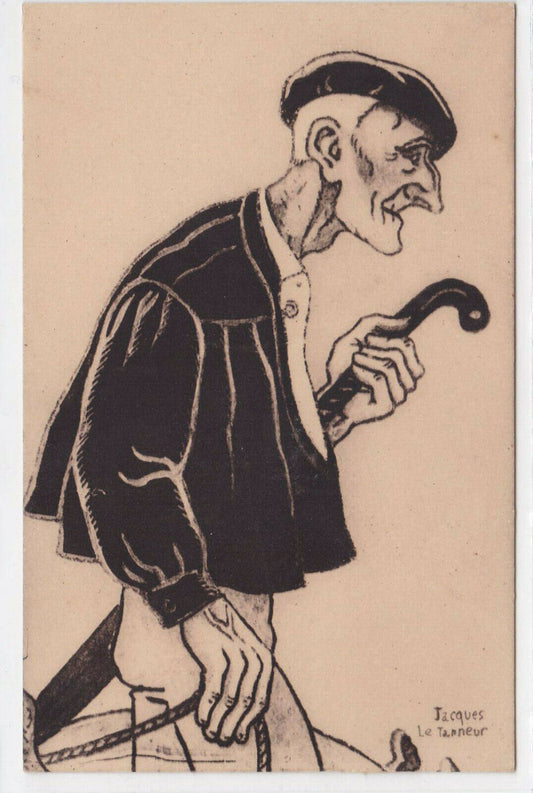 OLD POSTCARD CPA BASQUE COUNTRY JACQUES THE TANNER OLD BASQUE 
