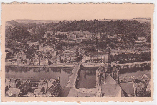 CARTE POSTALE ANCIENNE NOIR & BLANC CPA DINANT PANORAMA ET FAUBOURG ST MEDARD