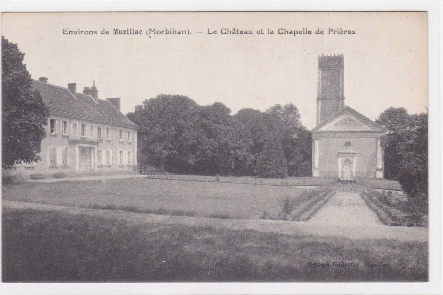 CARTE POSTALE ANCIENNE CPA ENVIRONS DE MUZILLAC LE CHATEAU ET LA CHAPELLE