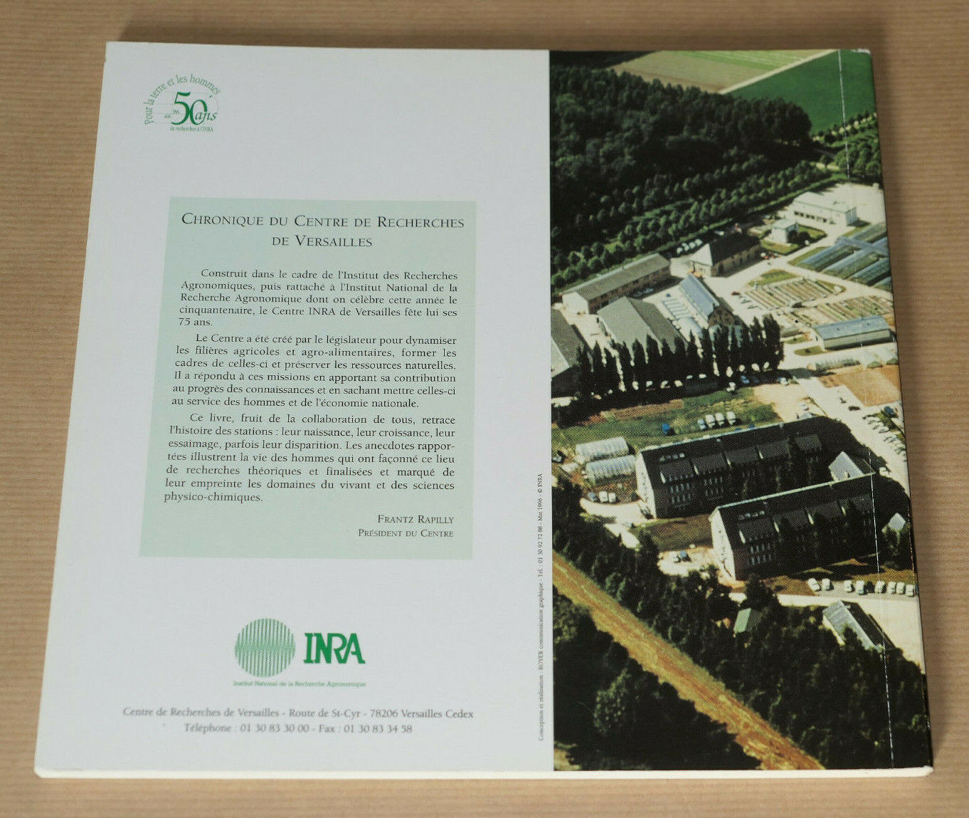CHRONIQUE DU CENTRE DE RECHERCHES DE VERSAILLES / INRA 1996 AGRONOMIE