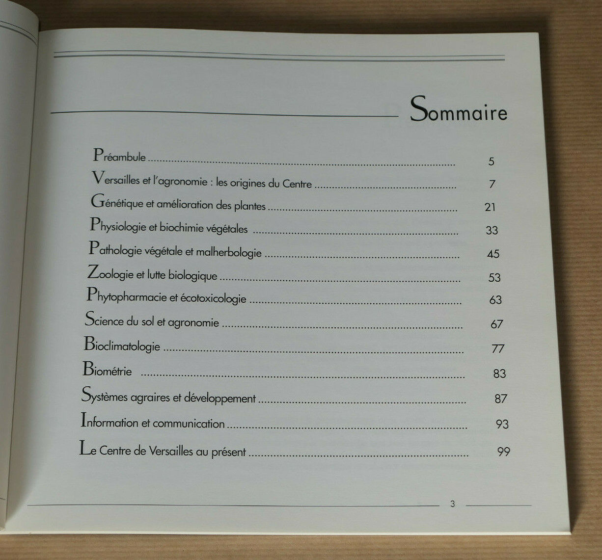 CHRONIQUE DU CENTRE DE RECHERCHES DE VERSAILLES / INRA 1996 AGRONOMIE