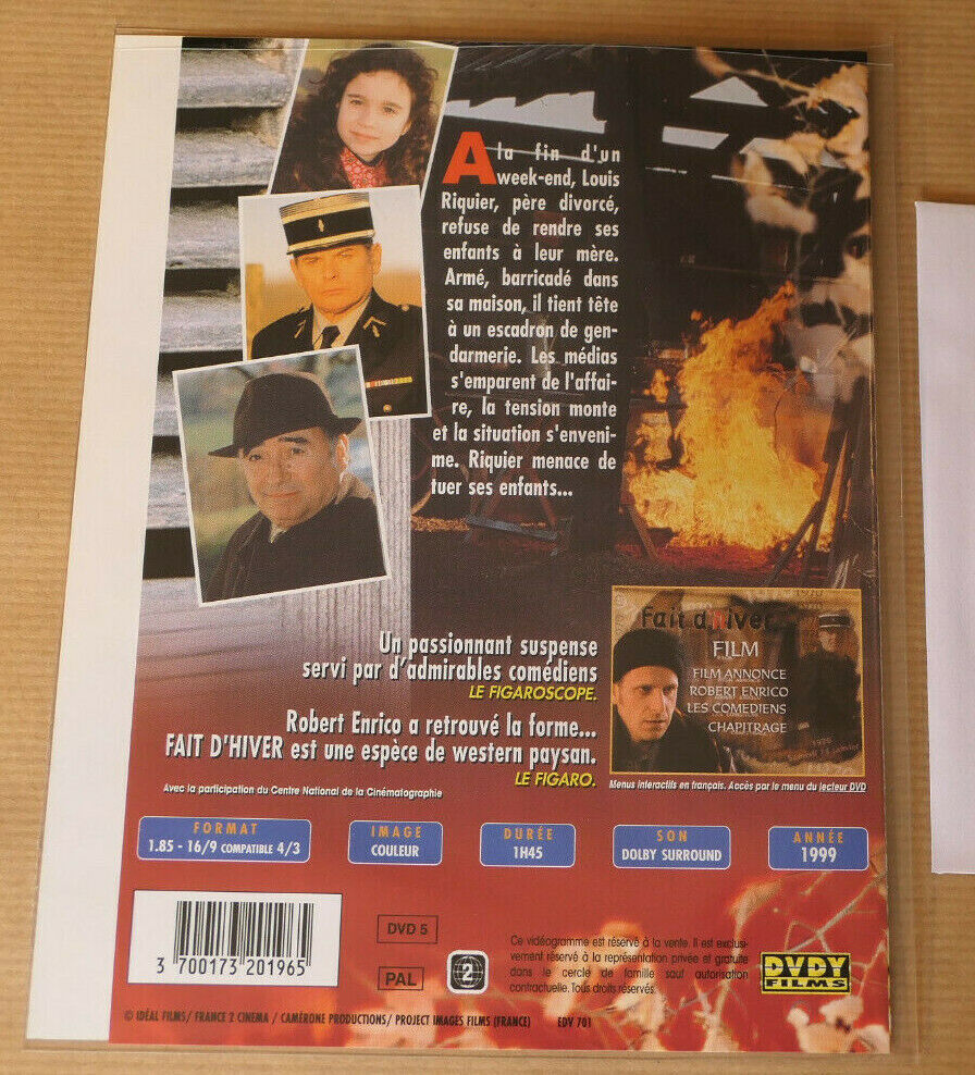 DVD FAIT D'HIVER / ROBERT ENRICO / CHARLES BERLING CLAUDE BRASSEUR / 1999