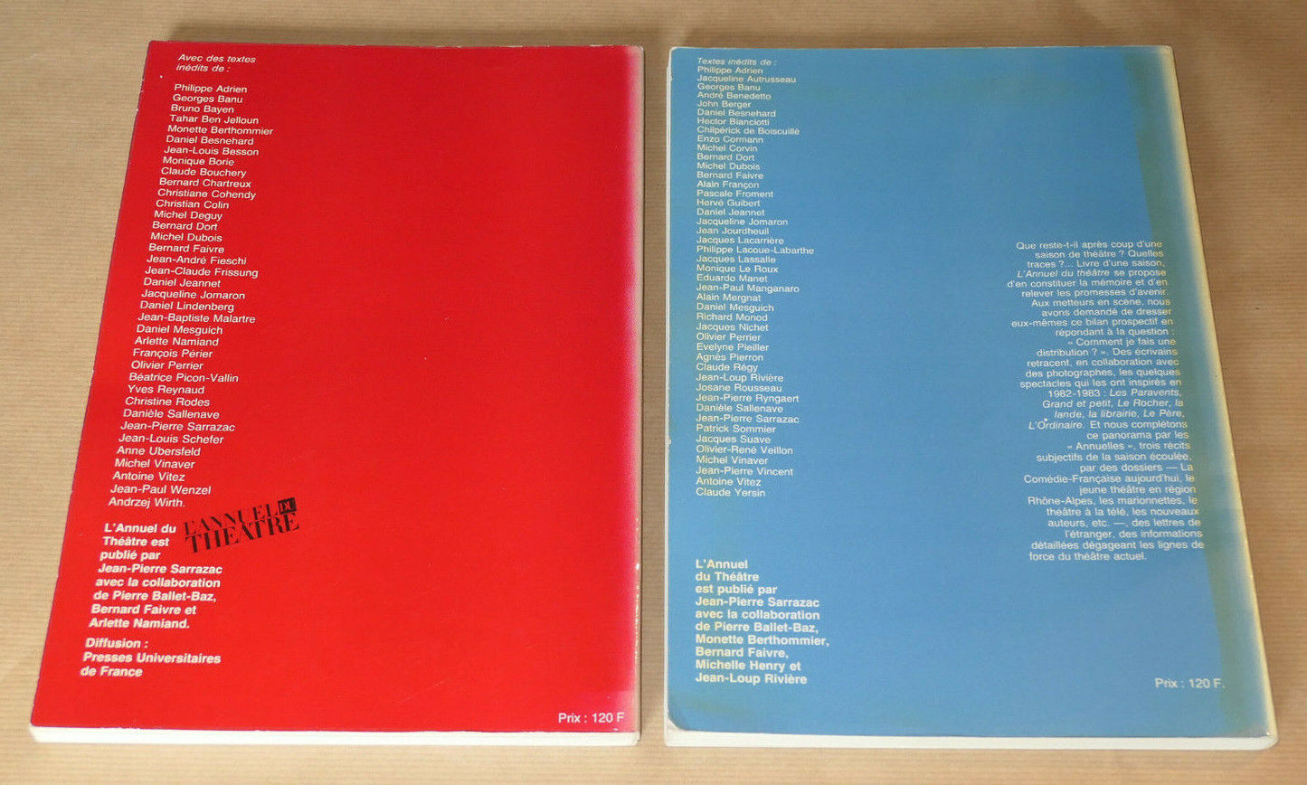 L'ANNUEL DU THEATRE / LOT DE 2 NUMEROS / SAISONS 1981-1982 1982-1983