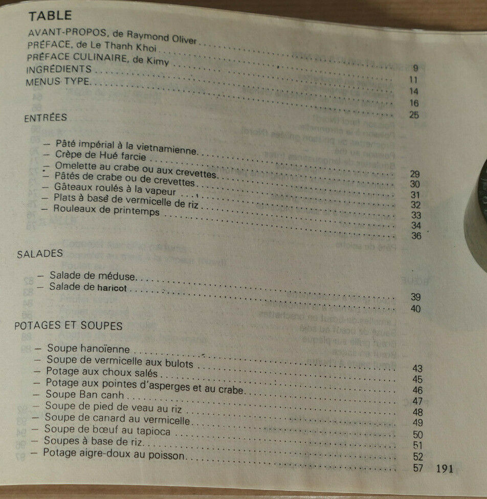 LE CHANT DU RIZ PILE / CENT RECETTES VIETNAMIENNES / CUISINE ASIATIQUE / 1998