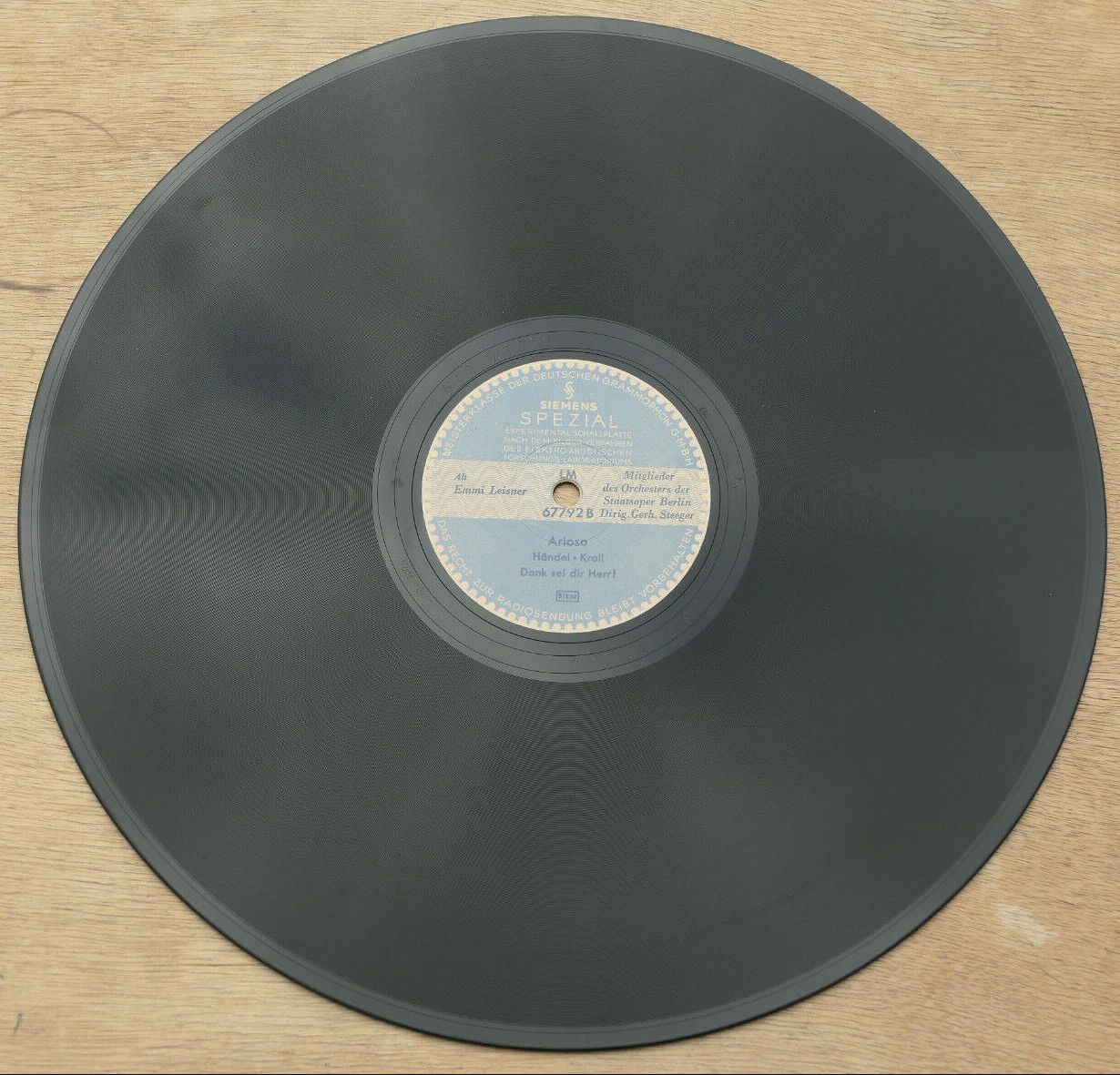 78T 78RPM 30CM 12" EMMI LEISNER HANDEL REINHARD KROLL SIEMENS SPEZIAL 67792
