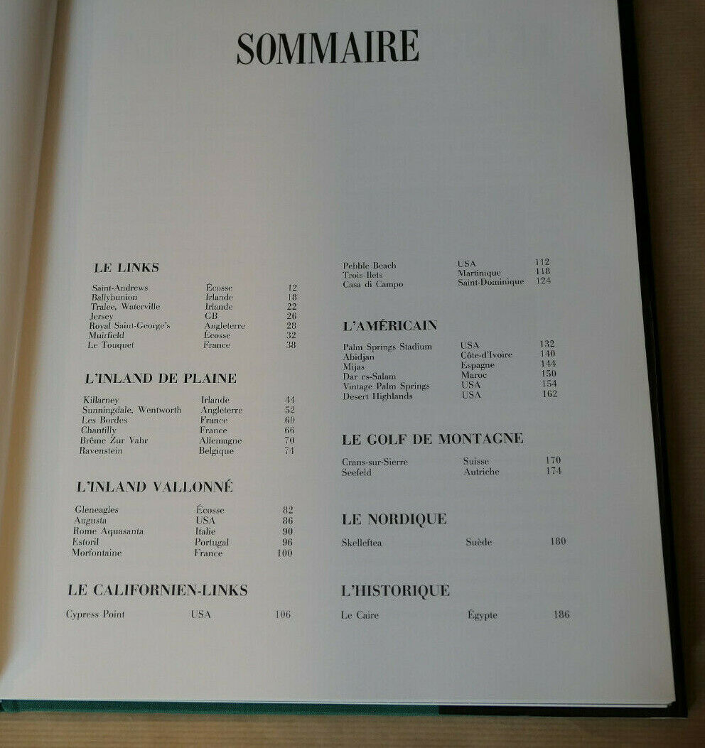 PAYSAGES DE GOLF / E.P.A. GOLF EUROPEEN 1989 / PHOTOS VOYAGE SPORT