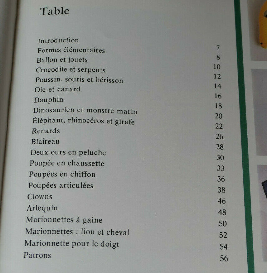 JOUETS ET POUPEES EN ETOFFE / DESSAIN ET TOLRA 1977 / LOISIRS CREATIFS