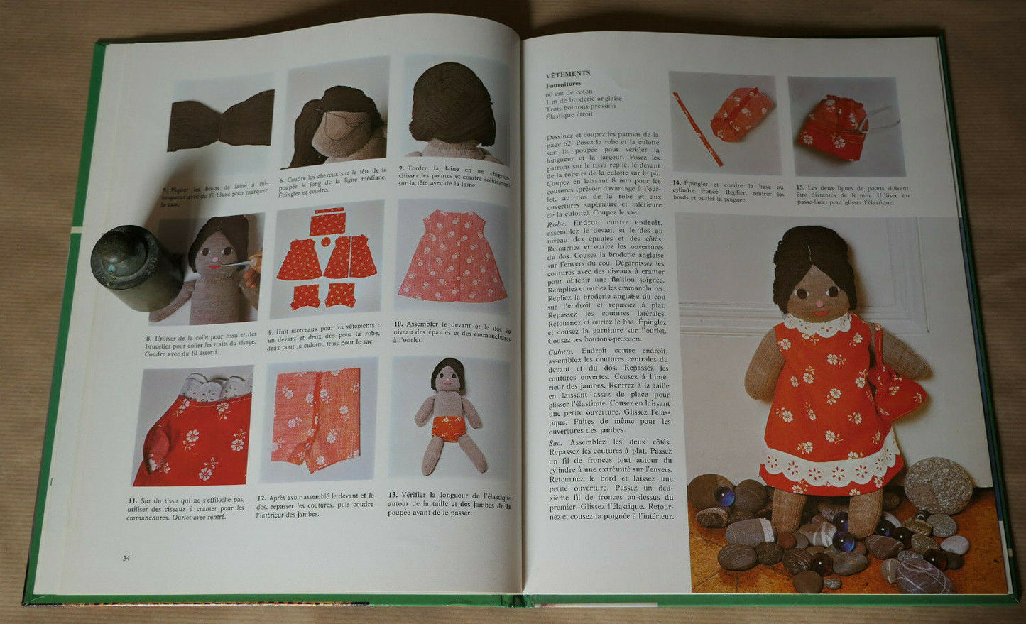 JOUETS ET POUPEES EN ETOFFE / DESSAIN ET TOLRA 1977 / LOISIRS CREATIFS