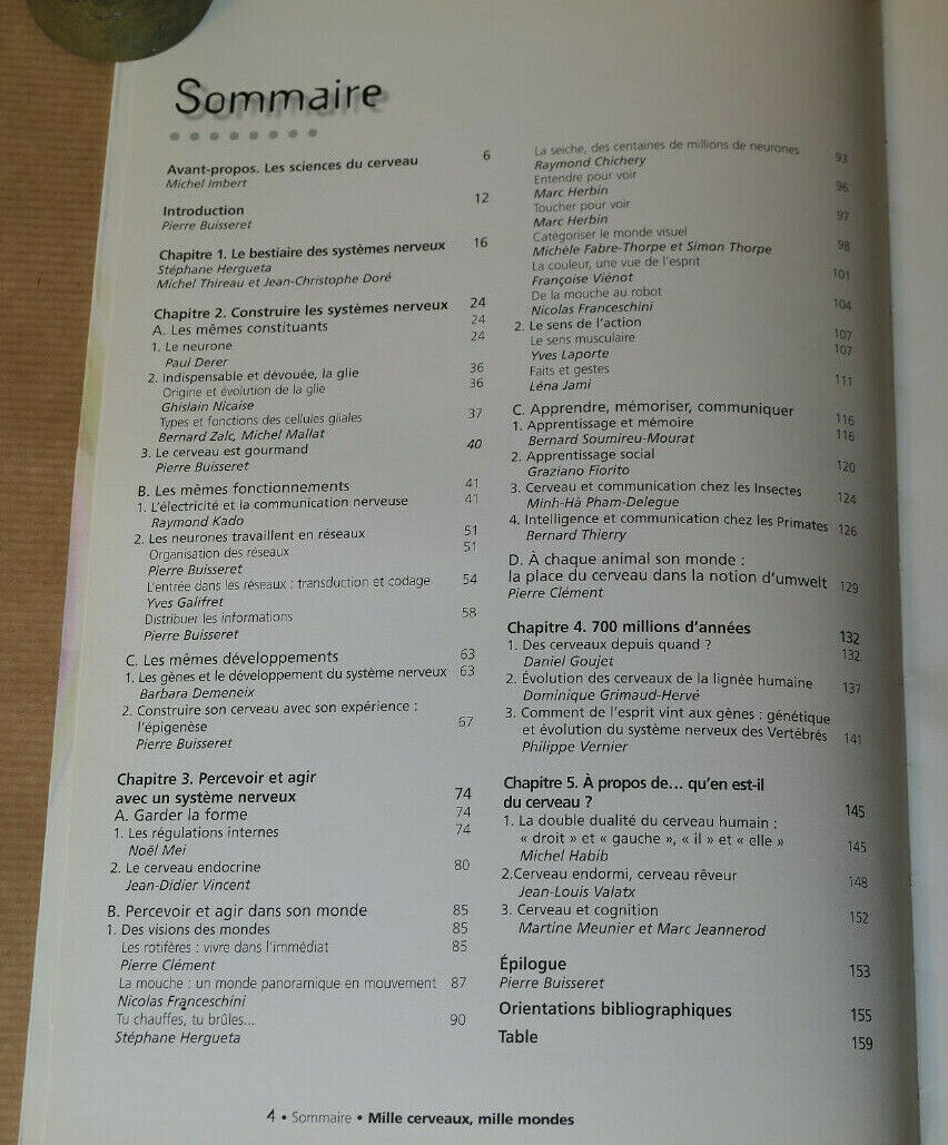 MILLE CERVEAUX MILLE MONDES / NATURE SCIENCE ANIMAUX HISTOIRE NATURELLE / 1999