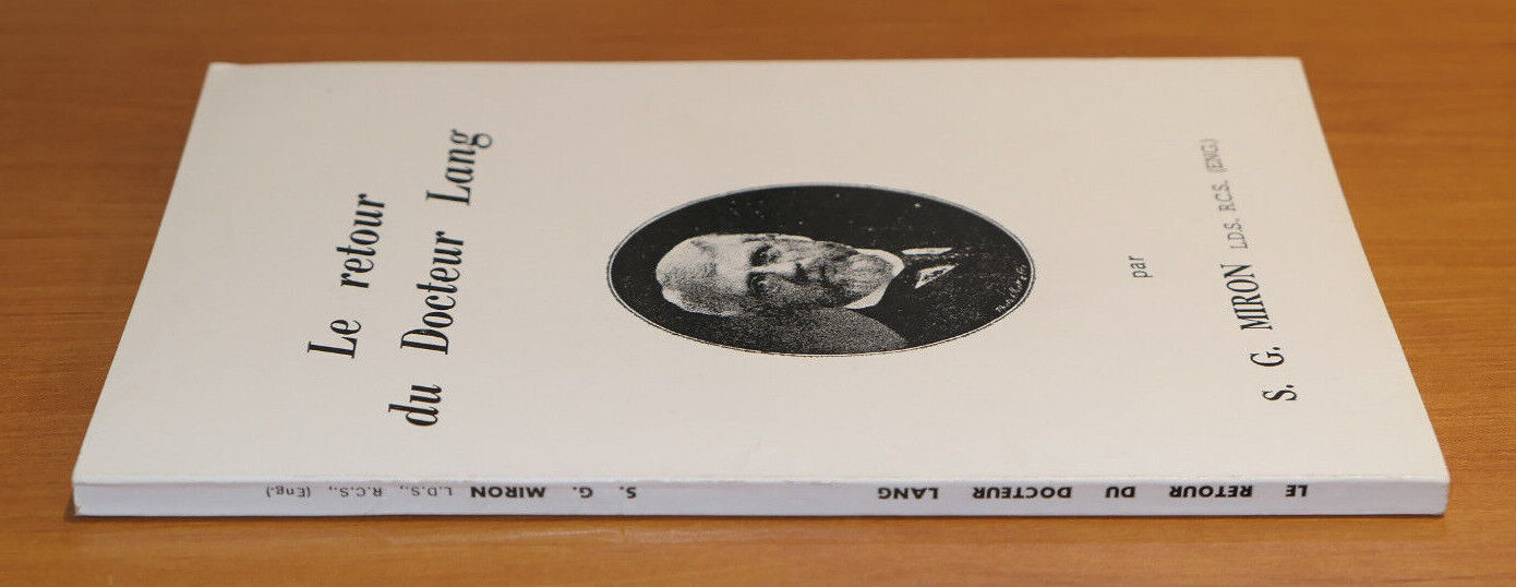LE RETOUR DU DOCTEUR LANG / S.G. MIRON / 1980