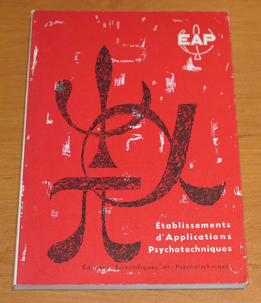PSYCHOMETRIE CATALOGUE MATERIEL SCIENCE TECHNIQUE TESTS EAP 1973