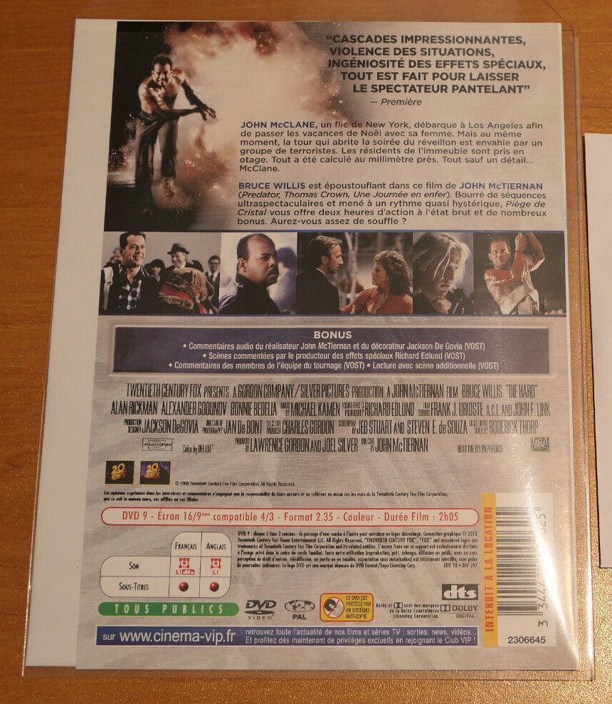 DVD DIE HARD PIEGE DE CRISTAL (1988) / BRUCE WILLIS
