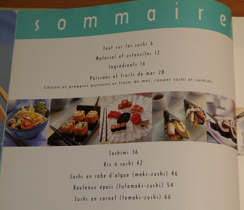 SUSHI / RYUICHI YOSHII / RECETTES CUISINE GASTRONOMIE PHOTOS / SOLINE 1999
