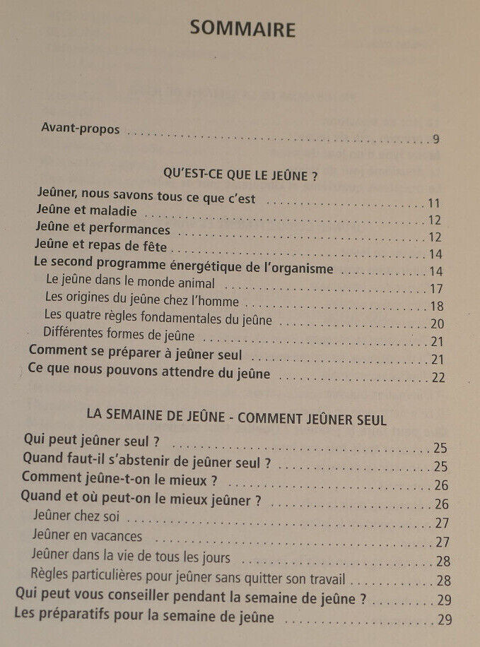 LE JEUNE / MAIGRIR ELIMINER SE DESINTOXIQUER / TERRE VIVANTE 2010 / SANTE