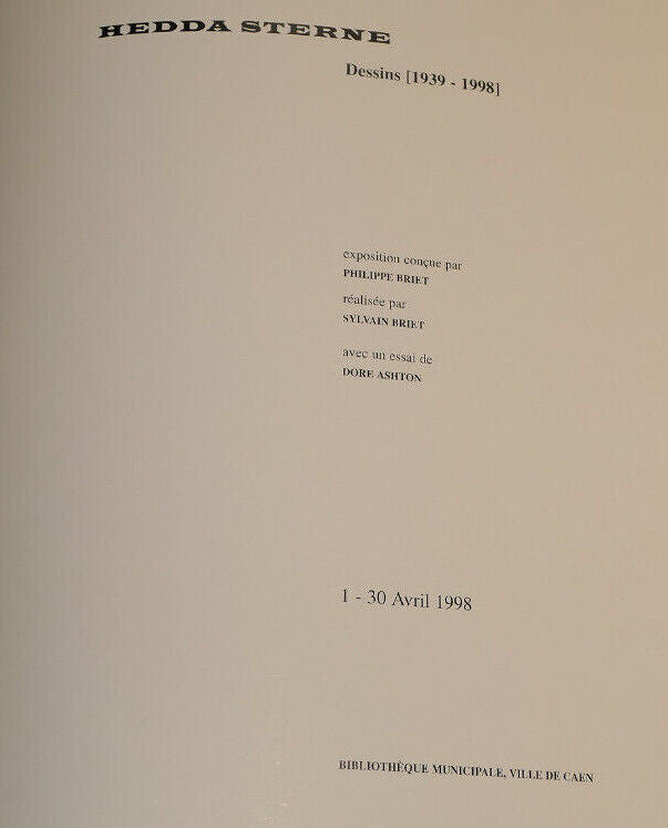 HEDDA STERNE DESSINS 1939-1998 / EXPOSITION CAEN NORMANDIE ART