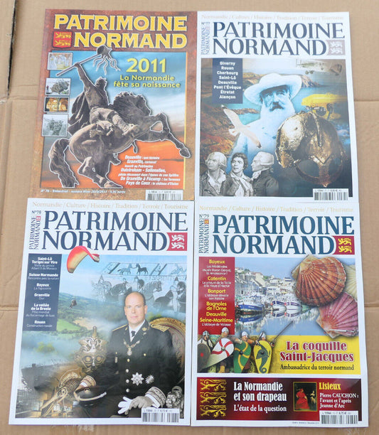 PATRIMOINE NORMAND / LOT 4 REVUES 2010 NUMEROS 76 77 78 79 / HISTOIRE NORMANDIE