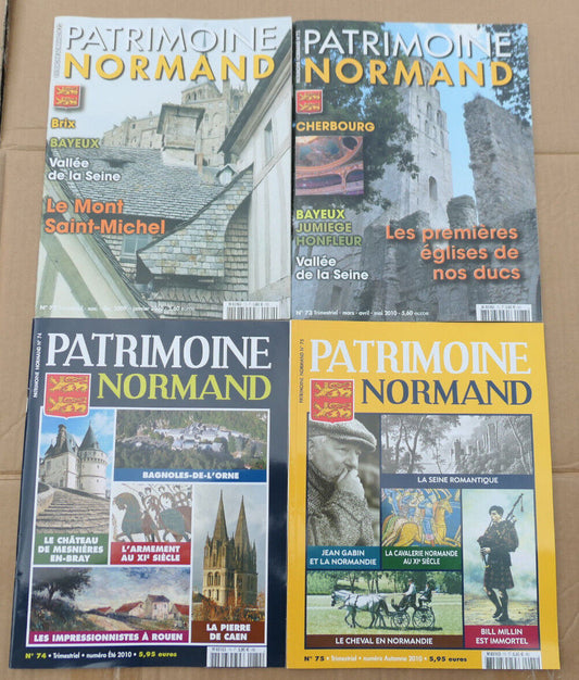 PATRIMOINE NORMAND / LOT 4 REVUES 2009 NUMEROS 72 73 74 75 / HISTOIRE NORMANDIE