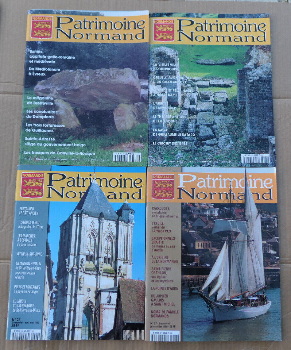PATRIMOINE NORMAND / LOT 4 REVUES 1998 NUMEROS 24 25 26 27 / HISTOIRE NORMANDIE
