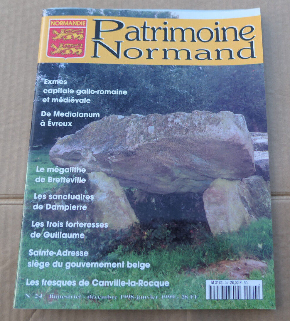 PATRIMOINE NORMAND / LOT 4 REVUES 1998 NUMEROS 24 25 26 27 / HISTOIRE NORMANDIE