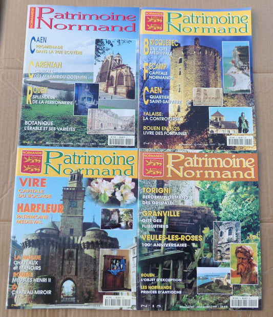 PATRIMOINE NORMAND / LOT 4 REVUES 1996 NUMEROS 12 13 14 15 / HISTOIRE NORMANDIE