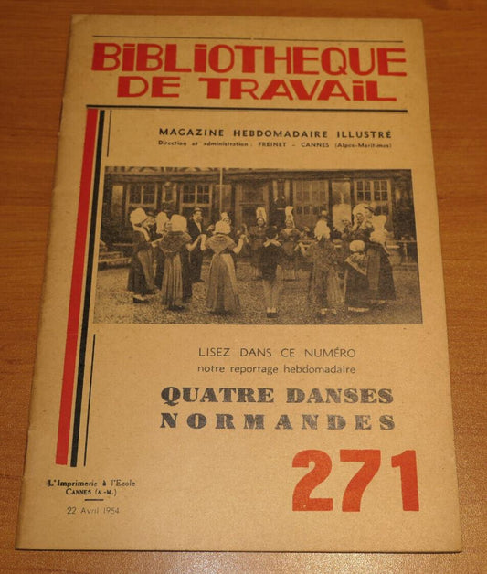 BIBLIOTHEQUE DE TRAVAIL N°271 / QUATRE DANSES NORMANDES / 1954