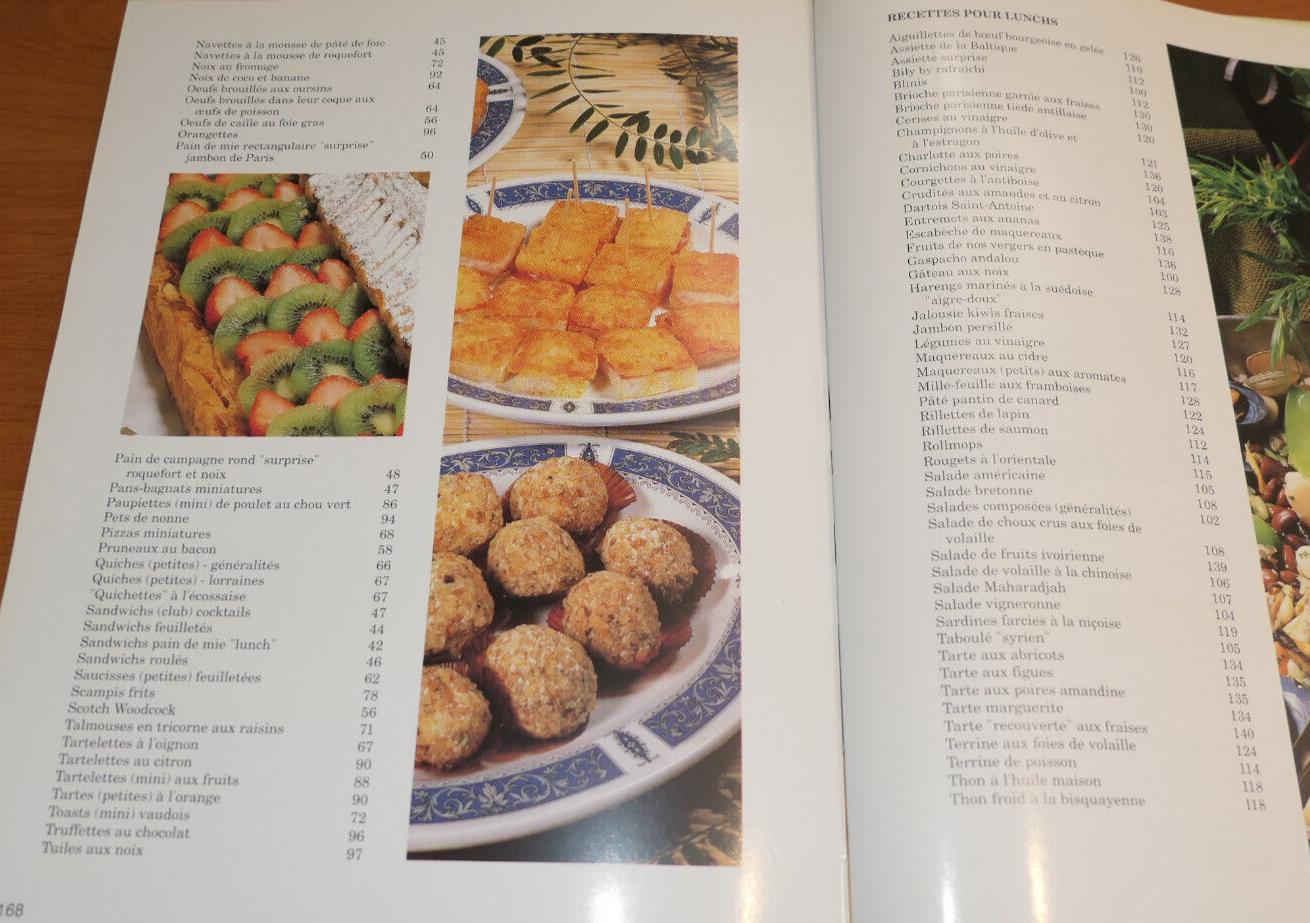 BUFFETS DE COCKTAILS ET RECEPTIONS / DORMONVAL 1991 / RECETTES CUISINE PHOTOS