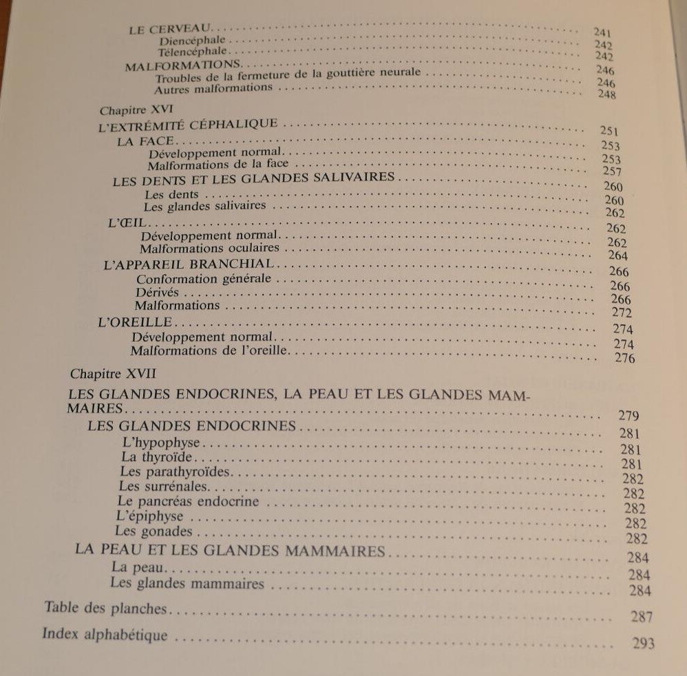 EMBRYOLOGIE HUMAINE / MALOINE 1993 / MEDECINE