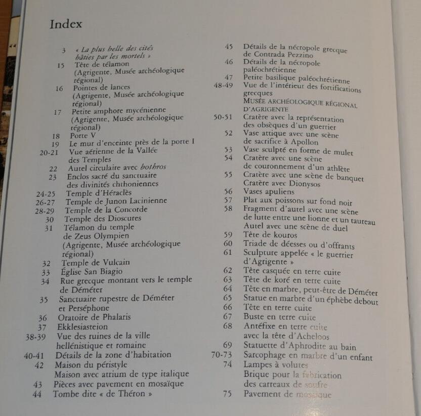 AGRIGENTE LA VALLEE DES TEMPLES / EDITIONS ATLAS 1985