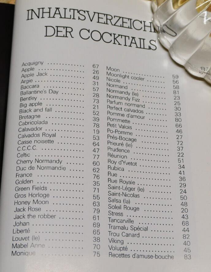 COCKTAILS AUS DER NORMANDIE 60 REZEPTE MIT CALVADOS / CHARLES CORLET 1990