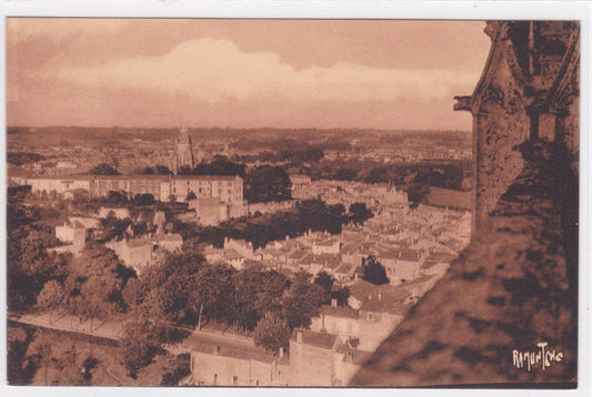 CARTE POSTALE ANCIENNE SAINTES VUE PANORAMIQUE VERS LA CATHEDRALE SAINT-PIERRE
