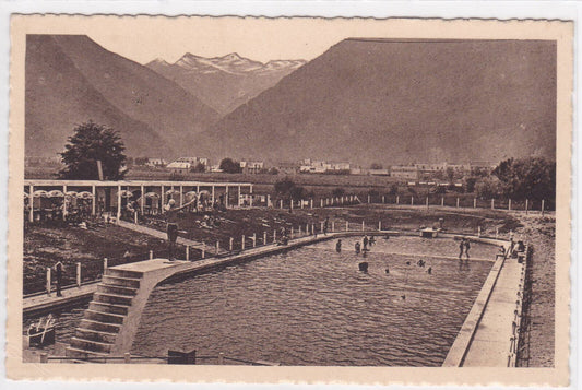 CARTE POSTALE ANCIENNE CPA LUCHON LA PISCINE MONTAGNES DE VENASQUE PYRENEES