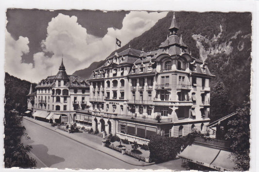 OLD POSTCARD CPA HOTEL ROYAL ST GEORGES INTERLAKEN 