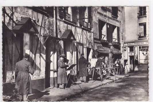 CARTE POSTALE CPSM PARIS MAIRIE DU VIEUX MONTMARTRE PLACE DU TERTRE