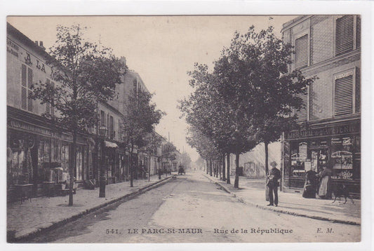 OLD POSTCARD CPA LE PARC-ST-MAUR RUE DE LA REPUBLIQUE
