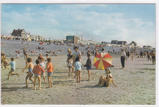 POSTCARD CPSM CAYEUX SUR MER ON THE SAND OF THE BEACH AT LOW TIDE (1969) 