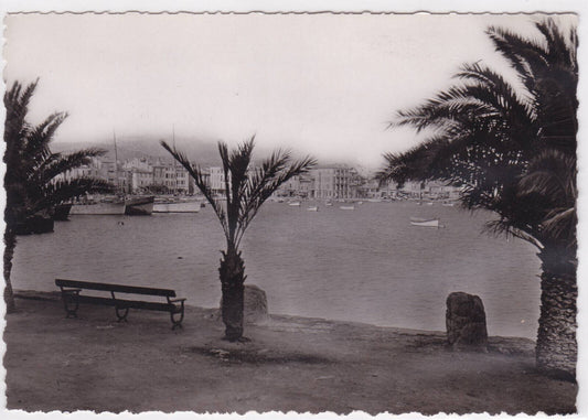 CARTE POSTALE CPSM SANARY LA PROMENADE ET LE PORT VAR