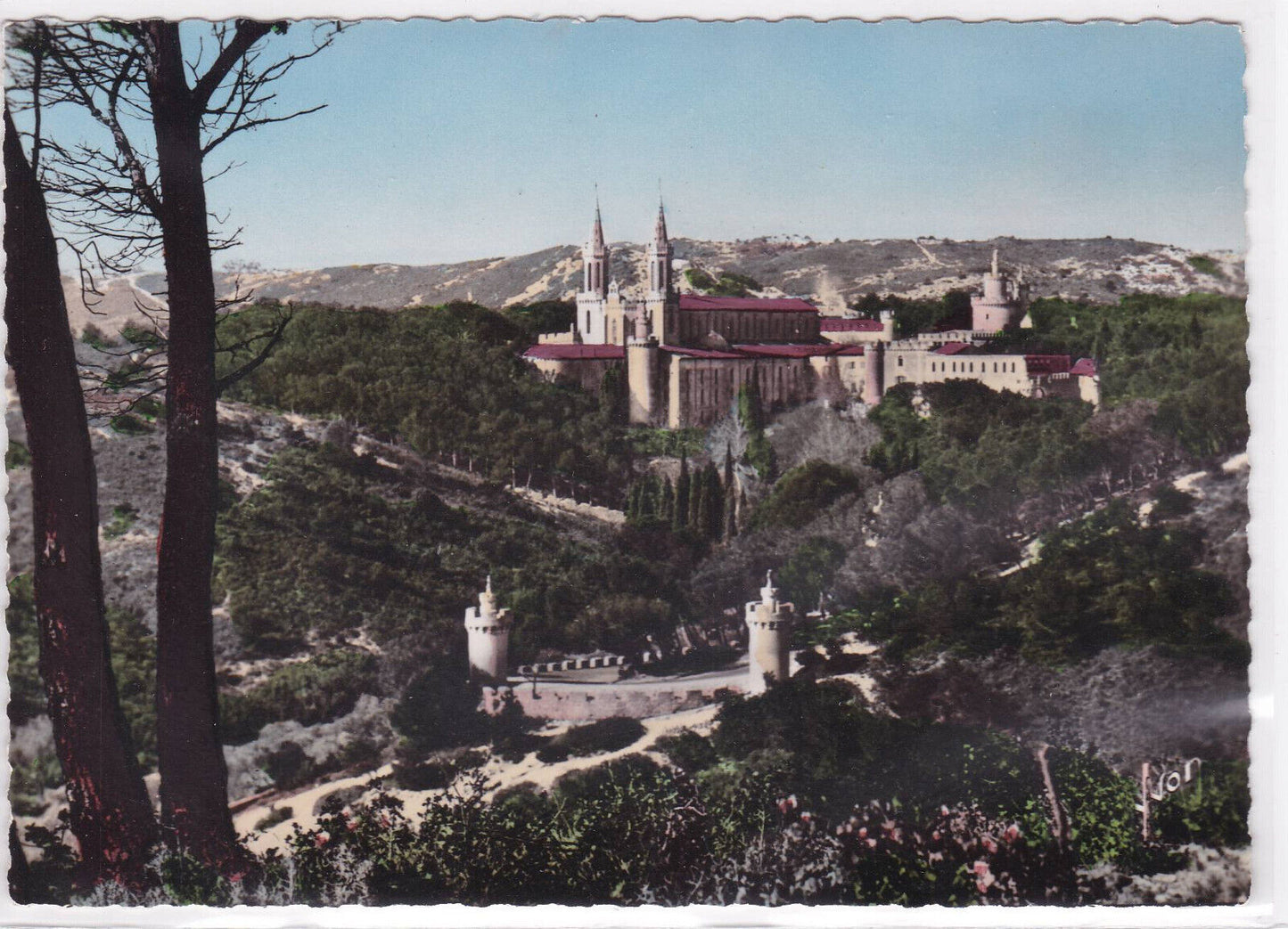 POSTCARD CPSM ST-MICHEL-DE-FRIGOLET ABBEY GENERAL VIEW NORTHEAST SIDE
