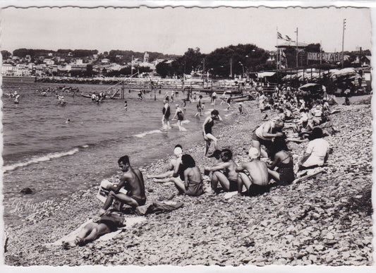 POSTCARD CPSM SANARY-SUR-MER THE BEACH AND THE BATHS 