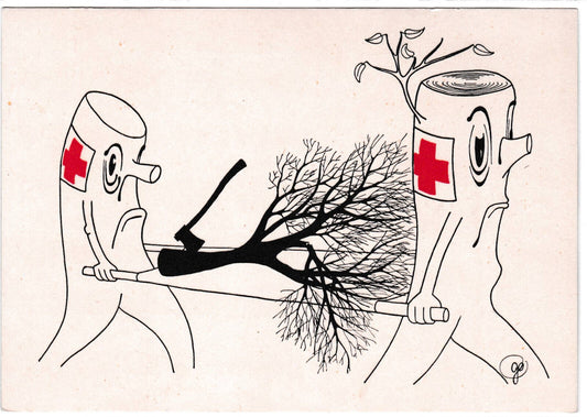 POSTCARD CPM SOS TREES PROTECTION NATURE FOREST ECOLOGY 