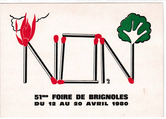 CARTE POSTALE CPM ARBRES PROTECTION NATURE FORET 51e FOIRE DE BRIGNOLES 1980