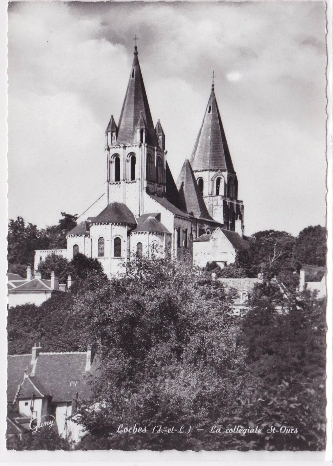 POSTCARD CPSM LOCHES LA COLLEGIALE ST-OURS 