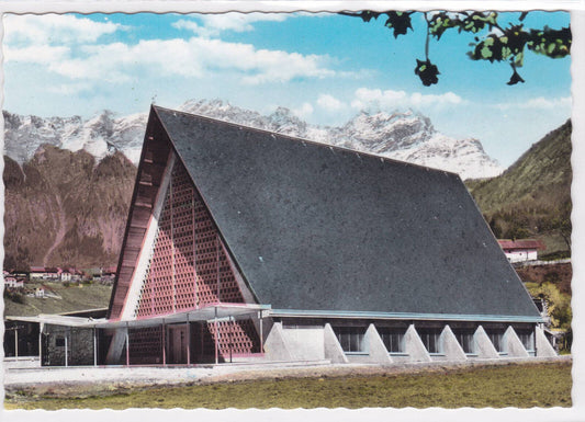 CARTE POSTALE CPSM EGLISE DU SACRE-COEUR DES FONTAINES D'UGINE
